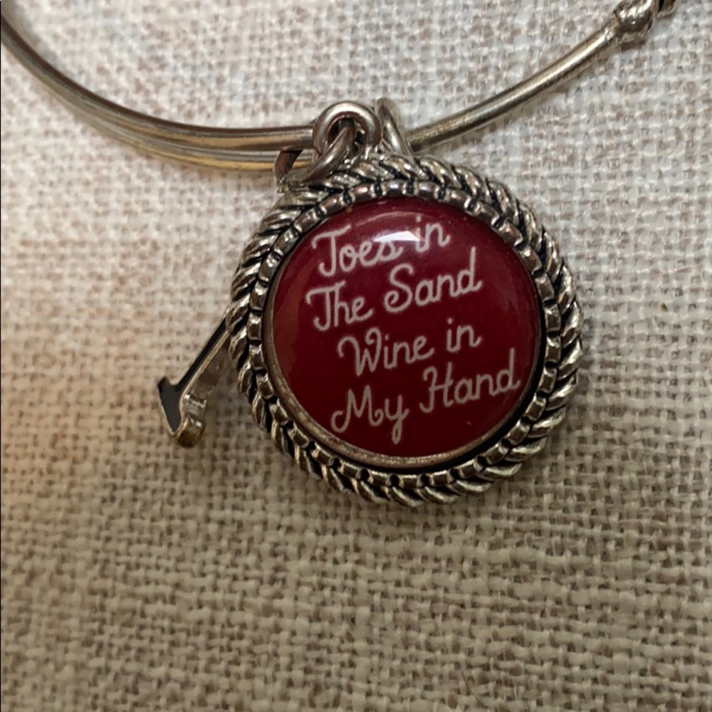 Sterling silver adjustable bracelet.